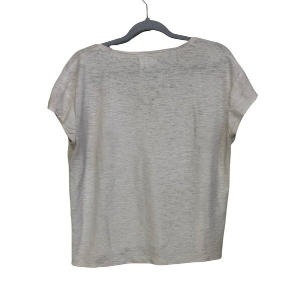 Madewell Whisper Cotton V-Neck Tee Oyster White Size: M - Picture 2 of 3